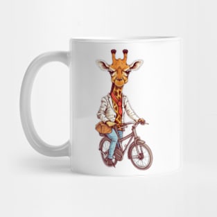 Cute Giraffe Riding A Bicycle Mug